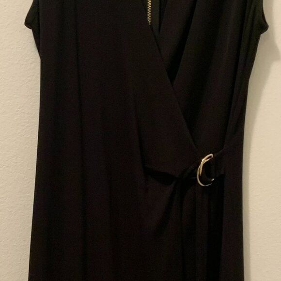 Ann Taylor Sleeveless Wrap Dress Black Small - Picture 8 of 16